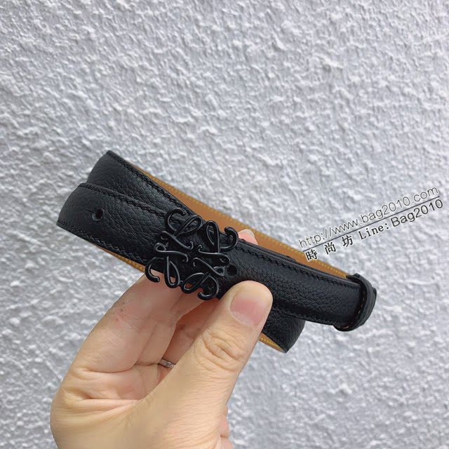 LOEWE女士皮帶 羅意威雙面用粒面小牛皮腰帶  jjp2152